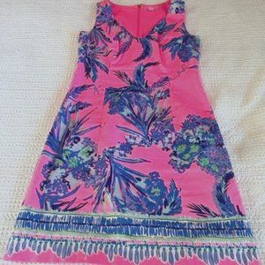 Pink Floral Lilly Pulitzer Dress, Size 2